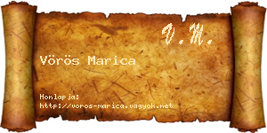 Vörös Marica névjegykártya